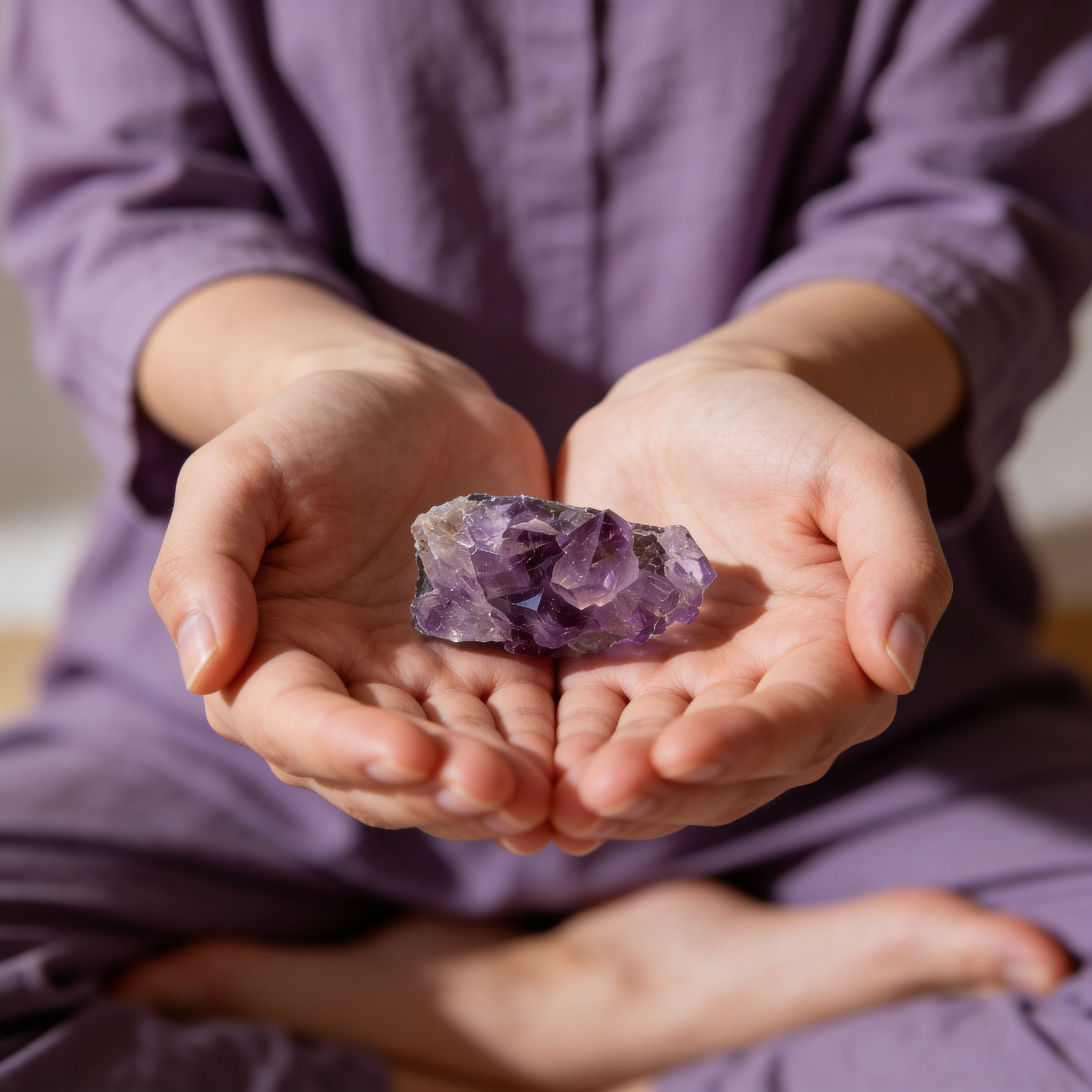 Calm In Your Palm Amethyst Cluster