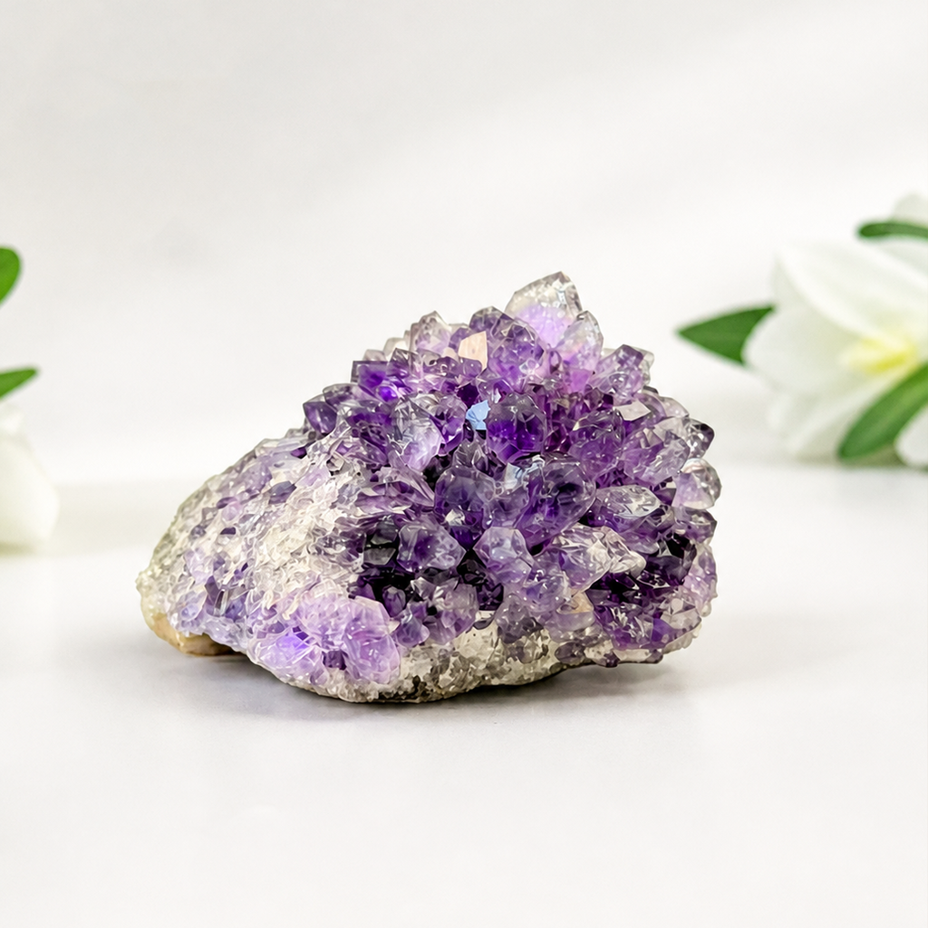 Collector's Piece Amethyst Flower Cluster