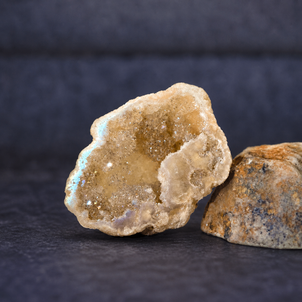 Emotional Healing Moonlight Geode for Health & Wellness
