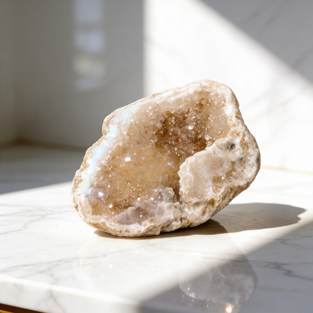 Emotional Healing Moonlight Geode for Health & Wellness