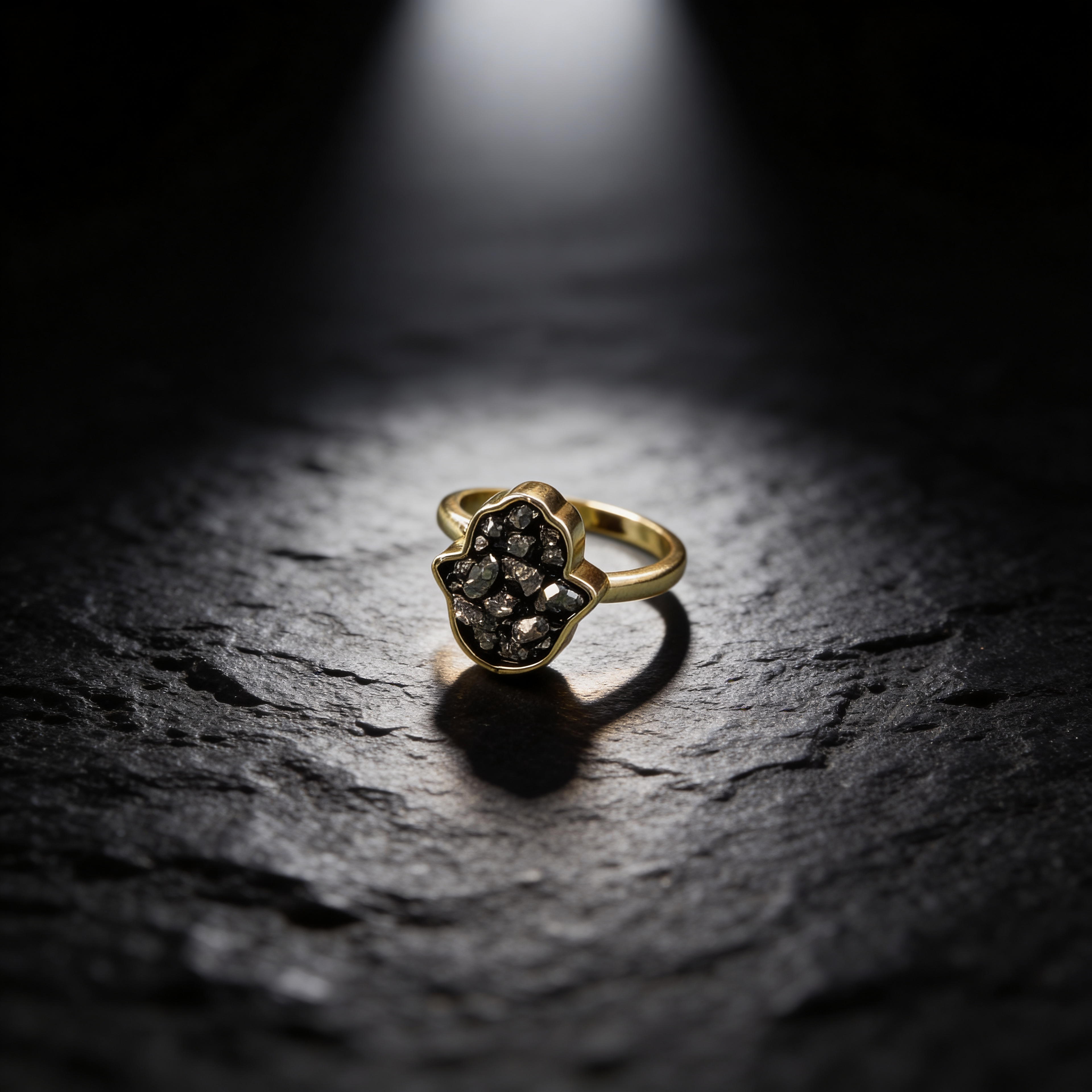 Humsa Pyrite Ring