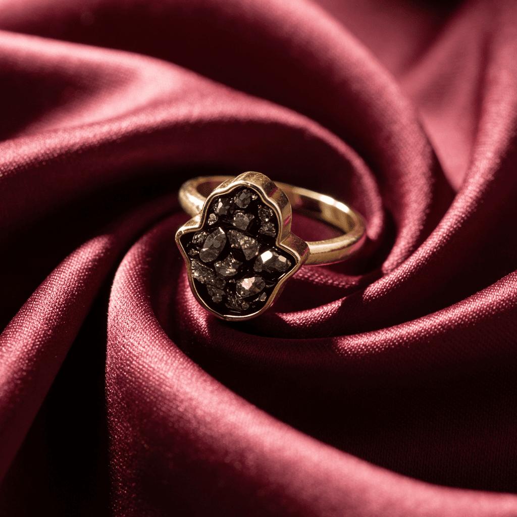 Humsa Pyrite Ring