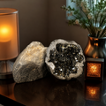 Silver Pyrite Geode for Relationships & Commitment