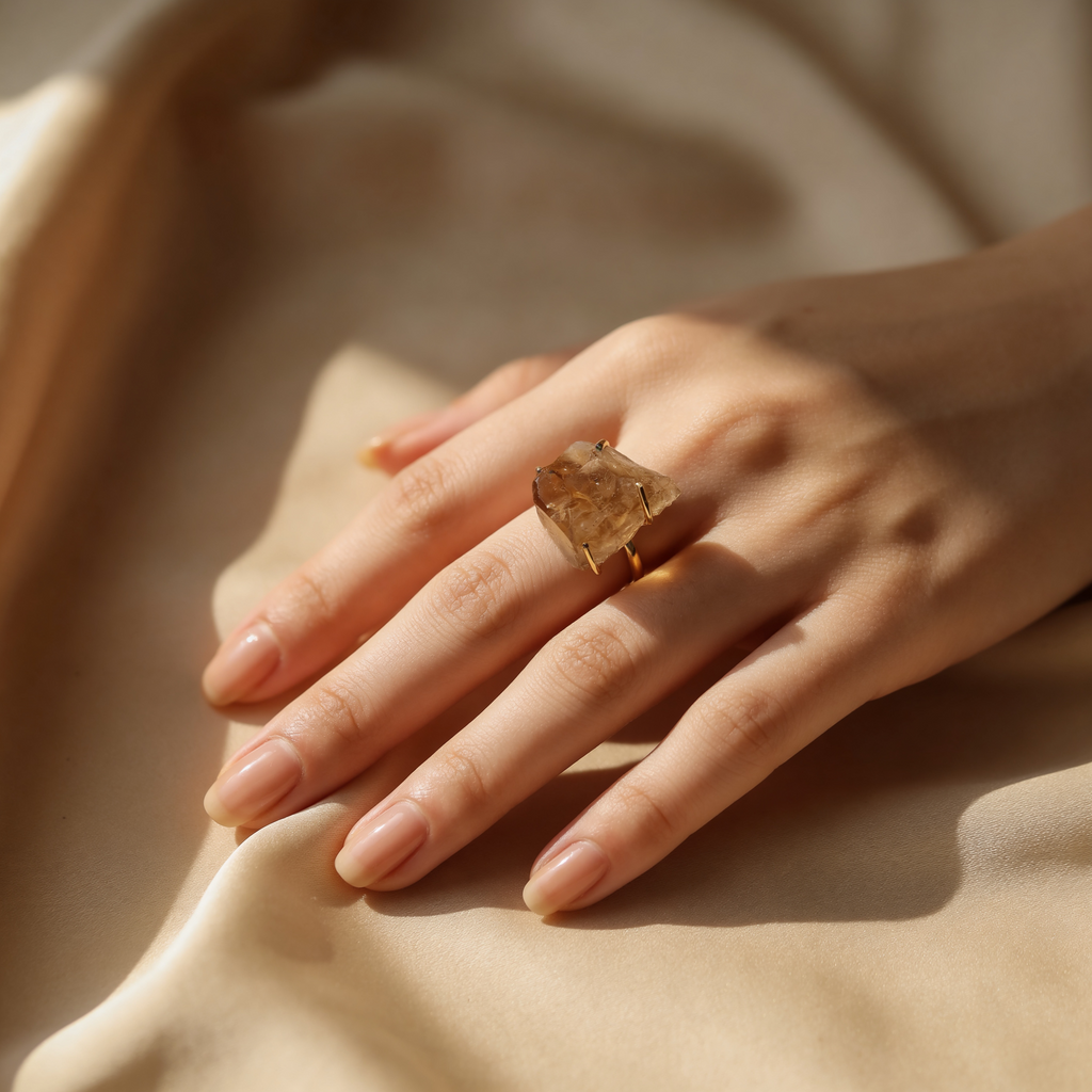Raw Citrine Ring