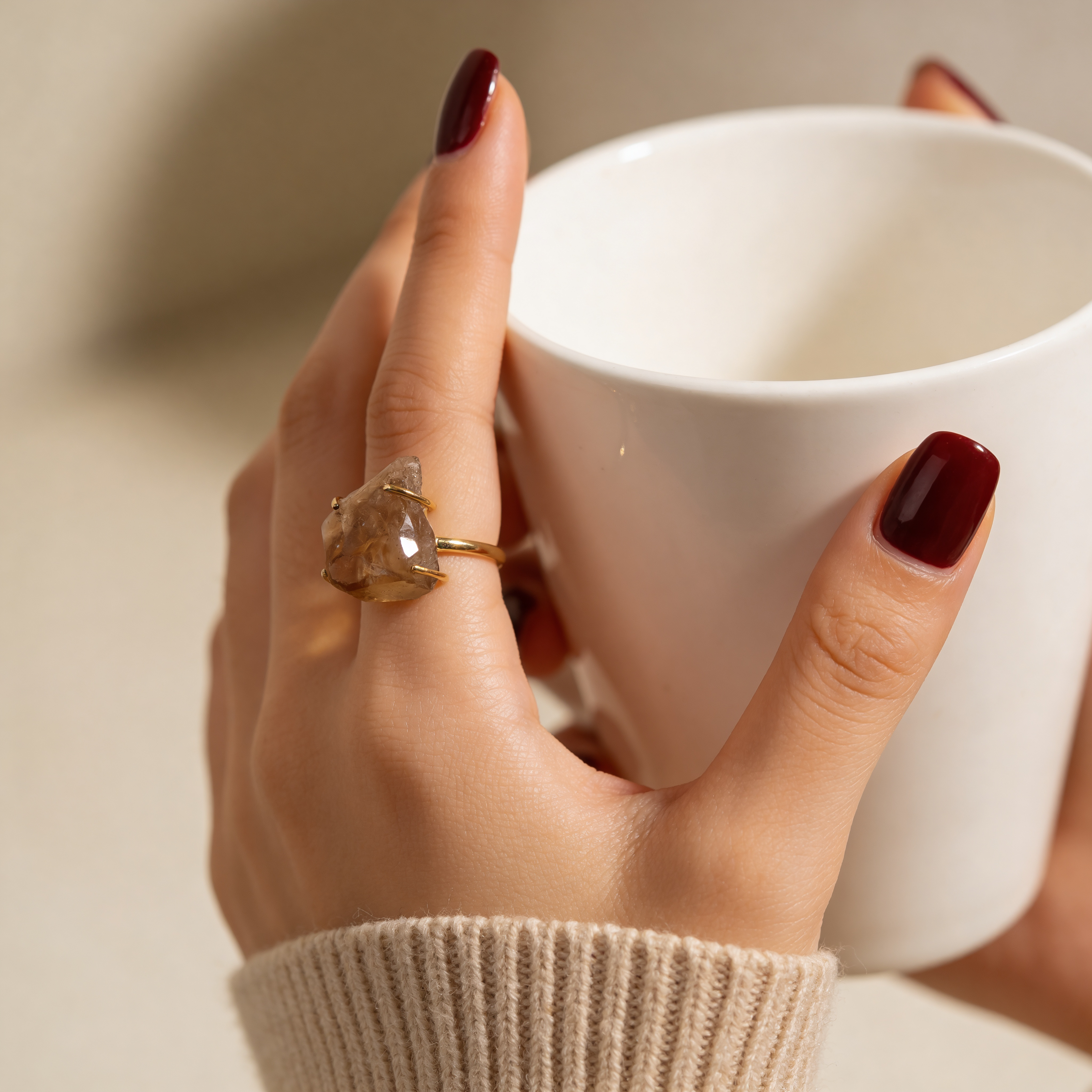 Raw Citrine Ring