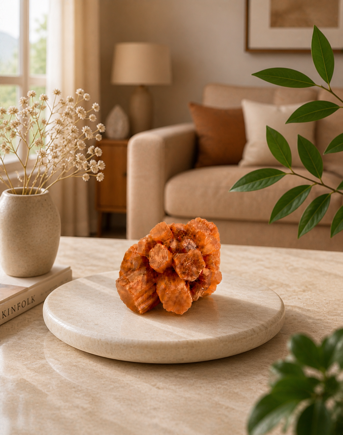 Red Comet Aragonite Cluster