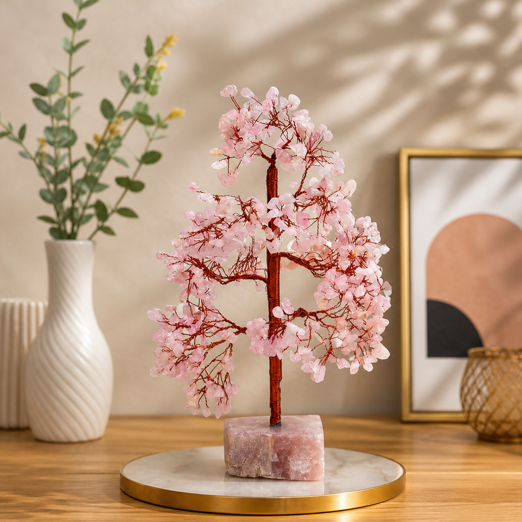 Rose Quartz Crystal Tree