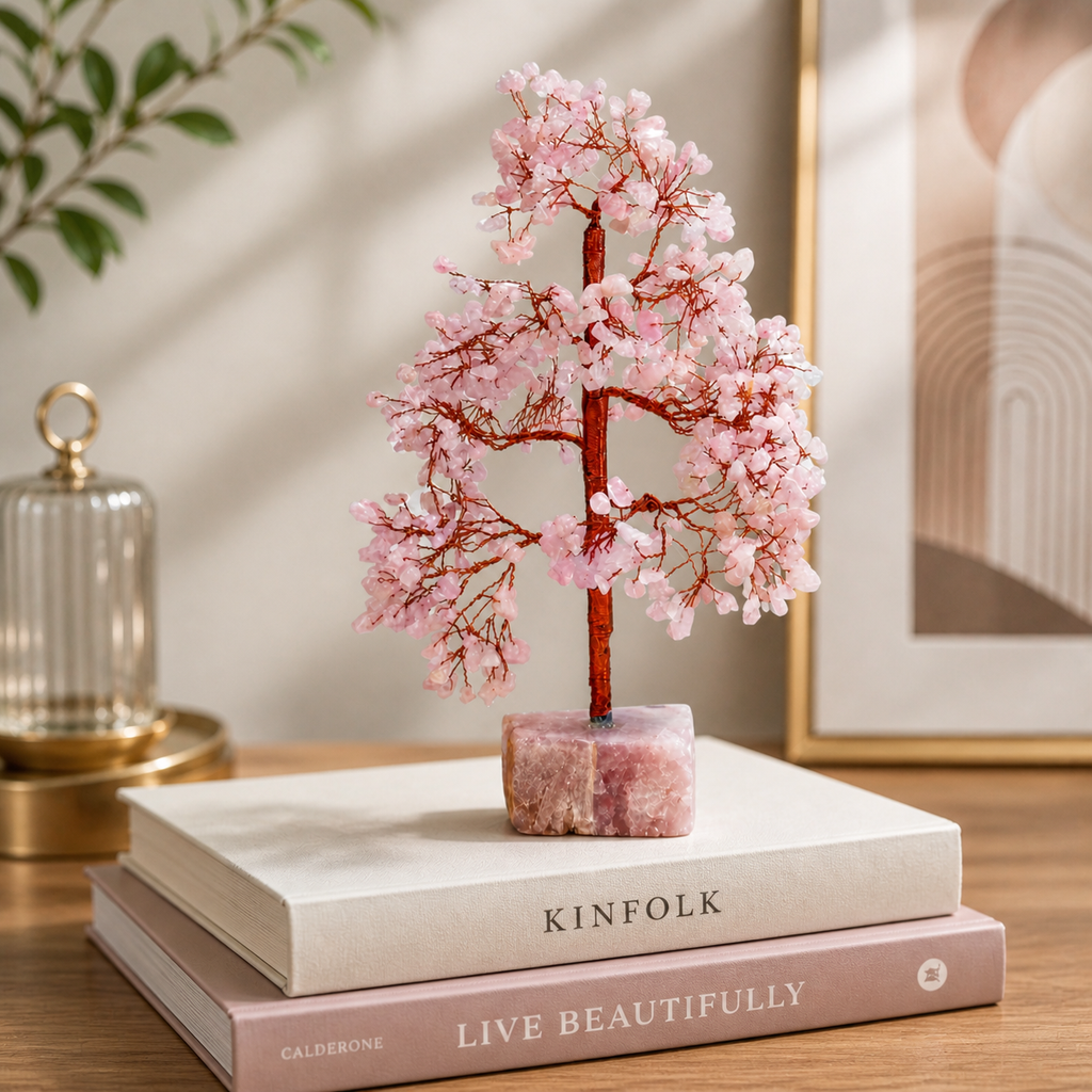Rose Quartz Crystal Tree